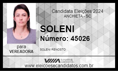 Candidato SOLENI 2024 - ANCHIETA - Eleições