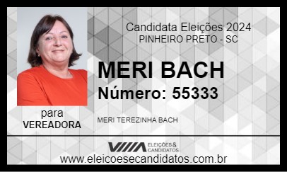 Candidato MERI BACH 2024 - PINHEIRO PRETO - Eleições