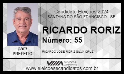 Candidato RICARDO RORIZ 2024 - SANTANA DO SÃO FRANCISCO - Eleições