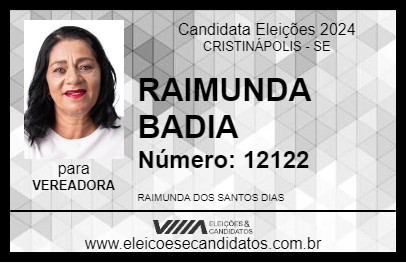 Candidato RAIMUNDA BADIA 2024 - CRISTINÁPOLIS - Eleições