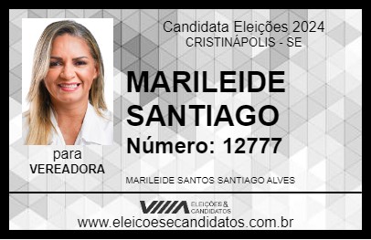 Candidato MARILEIDE SANTIAGO 2024 - CRISTINÁPOLIS - Eleições