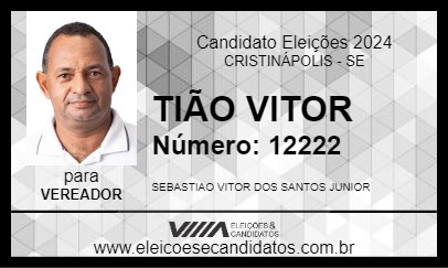 Candidato TIÃO VITOR 2024 - CRISTINÁPOLIS - Eleições