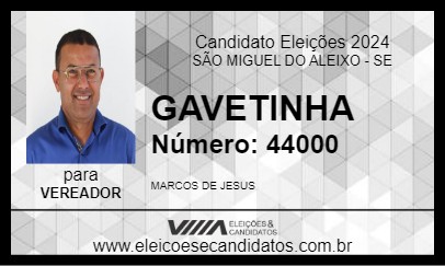 Candidato GAVETINHA 2024 - SÃO MIGUEL DO ALEIXO - Eleições