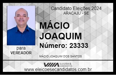 Candidato MÁCIO JOAQUIM 2024 - ARACAJU - Eleições