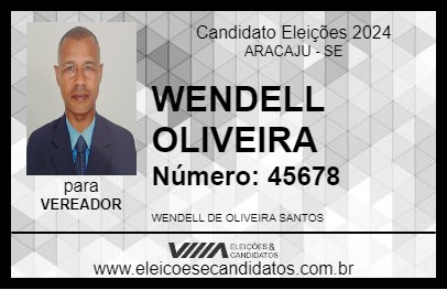 Candidato WENDELL OLIVEIRA 2024 - ARACAJU - Eleições