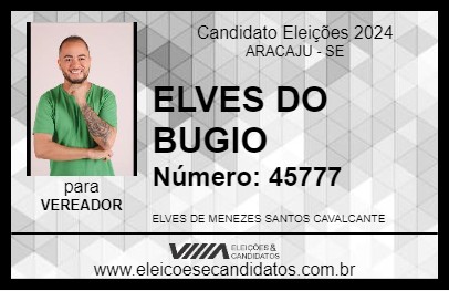 Candidato ELVES DO BUGIO 2024 - ARACAJU - Eleições