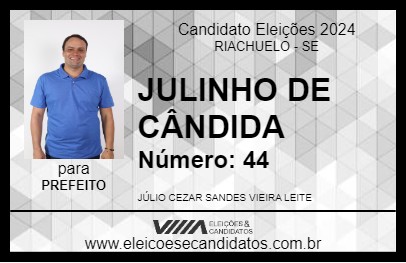 Candidato JULINHO DE CÂNDIDA 2024 - RIACHUELO - Eleições