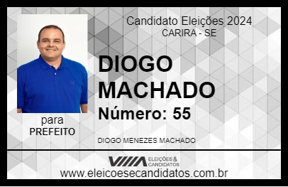 Candidato DIOGO MACHADO 2024 - CARIRA - Eleições