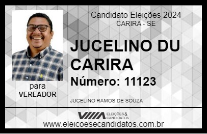 Candidato JUCELINO DU CARIRA 2024 - CARIRA - Eleições