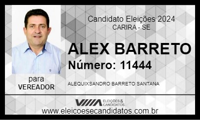 Candidato ALEX BARRETO 2024 - CARIRA - Eleições