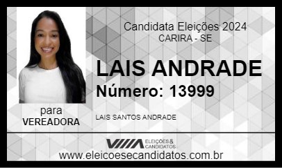 Candidato LAIS ANDRADE 2024 - CARIRA - Eleições