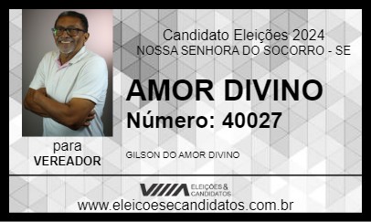 Candidato AMOR DIVINO 2024 - NOSSA SENHORA DO SOCORRO - Eleições