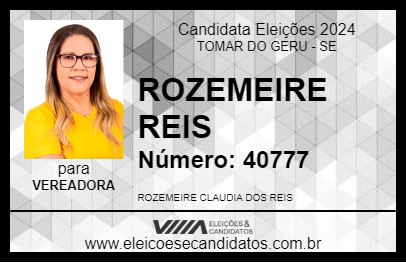 Candidato MEIRE REIS 2024 - TOMAR DO GERU - Eleições