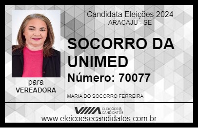 Candidato SOCORRO DA UNIMED 2024 - ARACAJU - Eleições