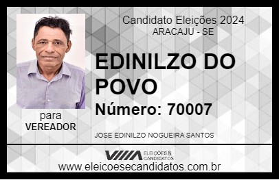 Candidato EDINILZO DO POVO 2024 - ARACAJU - Eleições