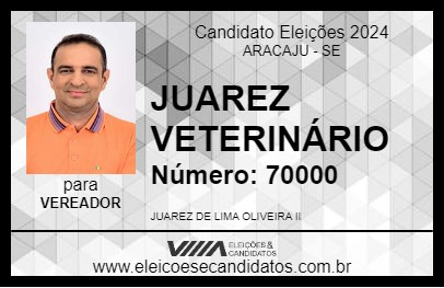 Candidato JUAREZ VETERINÁRIO 2024 - ARACAJU - Eleições