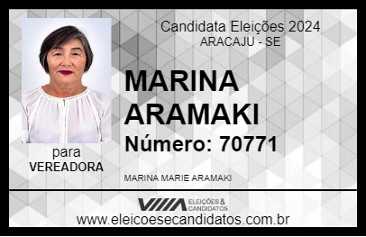 Candidato MARINA ARAMAKI 2024 - ARACAJU - Eleições