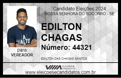 Candidato EDILTON CHAGAS 2024 - NOSSA SENHORA DO SOCORRO - Eleições