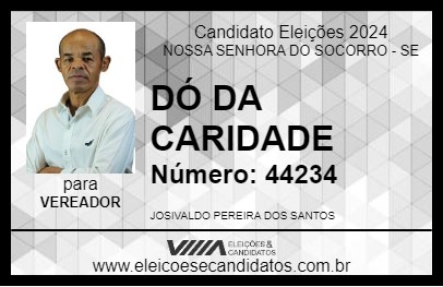 Candidato DÓ DA CARIDADE 2024 - NOSSA SENHORA DO SOCORRO - Eleições