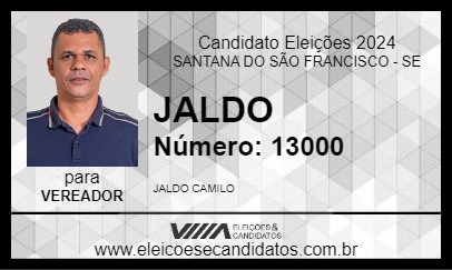 Candidato JALDO 2024 - SANTANA DO SÃO FRANCISCO - Eleições