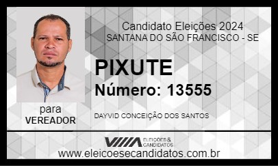 Candidato PIXUTE 2024 - SANTANA DO SÃO FRANCISCO - Eleições