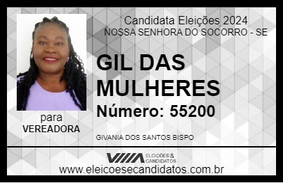 Candidato GIL DAS MULHERES 2024 - NOSSA SENHORA DO SOCORRO - Eleições