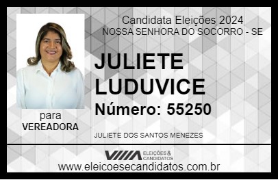 Candidato JULIETE LUDUVICE 2024 - NOSSA SENHORA DO SOCORRO - Eleições