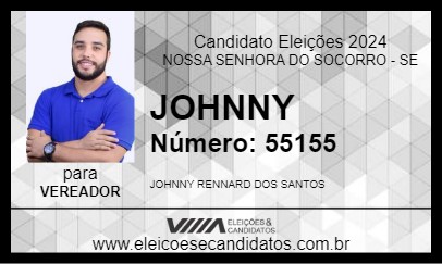 Candidato JOHNNY 2024 - NOSSA SENHORA DO SOCORRO - Eleições