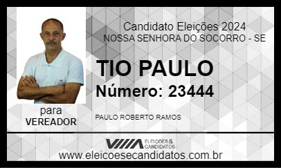 Candidato TIO PAULO 2024 - NOSSA SENHORA DO SOCORRO - Eleições