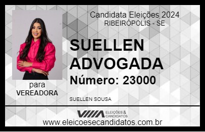 Candidato SUELLEN ADVOGADA 2024 - RIBEIRÓPOLIS - Eleições