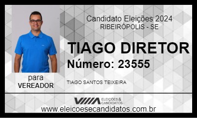 Candidato TIAGO DIRETOR 2024 - RIBEIRÓPOLIS - Eleições