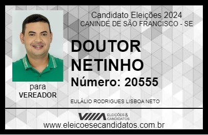 Candidato NETINHO 2024 - CANINDÉ DE SÃO FRANCISCO - Eleições