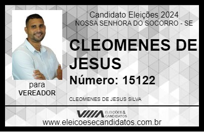 Candidato CLEOMENES DE JESUS 2024 - NOSSA SENHORA DO SOCORRO - Eleições