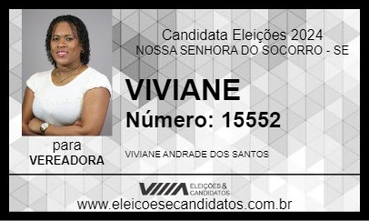 Candidato VIVIANE 2024 - NOSSA SENHORA DO SOCORRO - Eleições