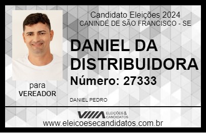 Candidato DANIEL DA DISTRIBUIDORA 2024 - CANINDÉ DE SÃO FRANCISCO - Eleições