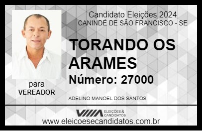 Candidato TORANDO OS ARAMES 2024 - CANINDÉ DE SÃO FRANCISCO - Eleições