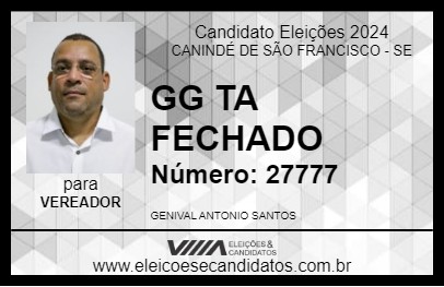 Candidato GG TA FECHADO 2024 - CANINDÉ DE SÃO FRANCISCO - Eleições