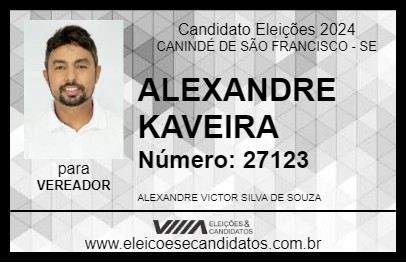 Candidato ALEXANDRE KAVEIRA 2024 - CANINDÉ DE SÃO FRANCISCO - Eleições