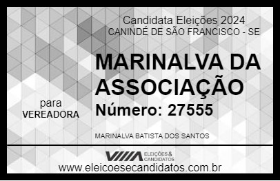 Candidato MARINALVA DA ASSOCIAÇÃO 2024 - CANINDÉ DE SÃO FRANCISCO - Eleições