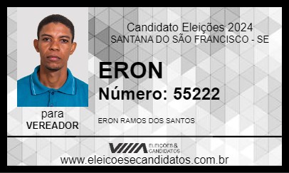 Candidato ERON 2024 - SANTANA DO SÃO FRANCISCO - Eleições