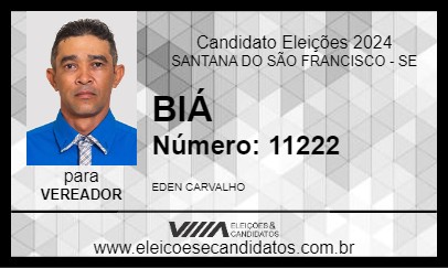 Candidato BIÁ 2024 - SANTANA DO SÃO FRANCISCO - Eleições