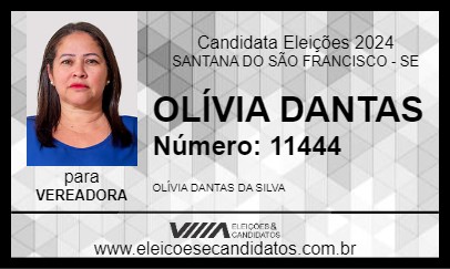 Candidato OLÍVIA DANTAS 2024 - SANTANA DO SÃO FRANCISCO - Eleições