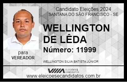 Candidato WELLINTINHO FILHO DE LÊDA 2024 - SANTANA DO SÃO FRANCISCO - Eleições