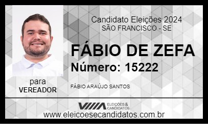 Candidato FÁBIO DE ZEFA 2024 - SÃO FRANCISCO - Eleições