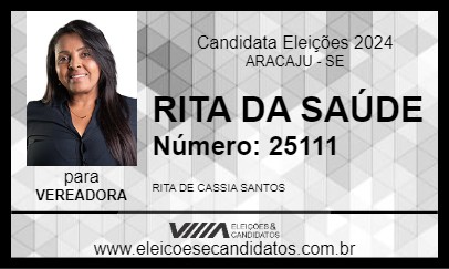 Candidato RITA DA SAÚDE 2024 - ARACAJU - Eleições