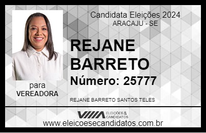 Candidato REJANE BARRETO 2024 - ARACAJU - Eleições