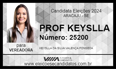 Candidato PROFA KEYSLLA VALENÇA 2024 - ARACAJU - Eleições