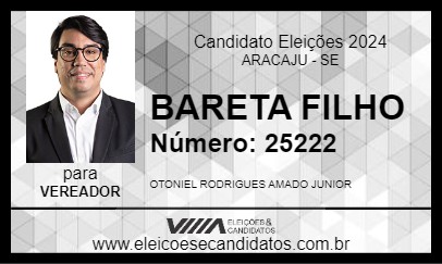 Candidato BARETA FILHO 2024 - ARACAJU - Eleições