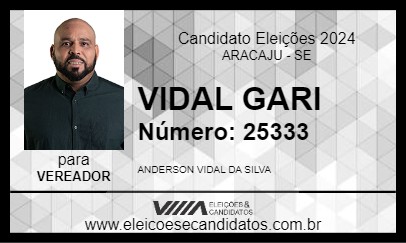 Candidato VIDAL GARI 2024 - ARACAJU - Eleições