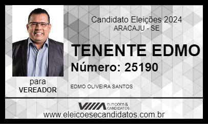 Candidato TENENTE EDMO 2024 - ARACAJU - Eleições